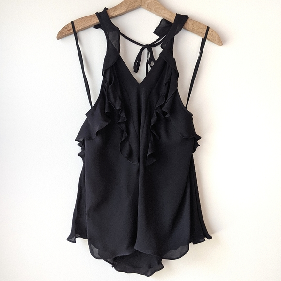 L’Agence Silk Ruffle Halter Top - Picture 5 of 8